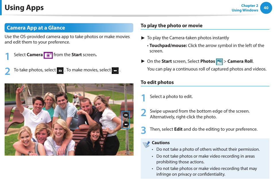 Using apps | Samsung NP470R5E-K02UB User Manual | Page 41 / 126