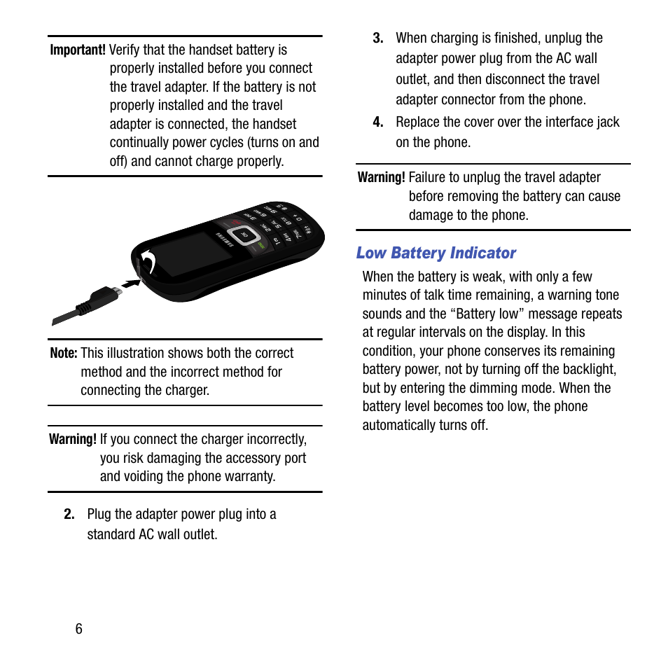 Low battery indicator | Samsung SGH-T199ZKWTMB User Manual | Page 10 / 106