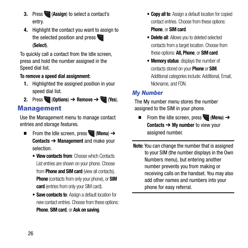 Management | Samsung SGH-T199ZKWTMB User Manual | Page 30 / 106