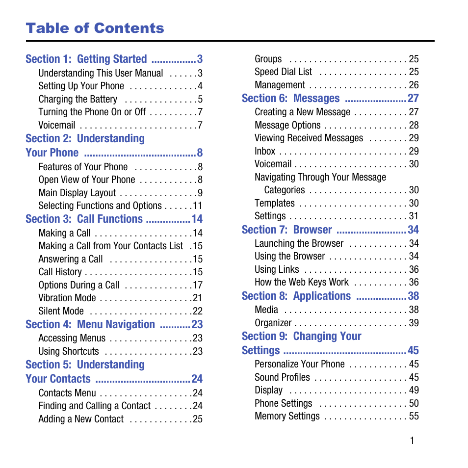 Samsung SGH-T199ZKWTMB User Manual | Page 5 / 106