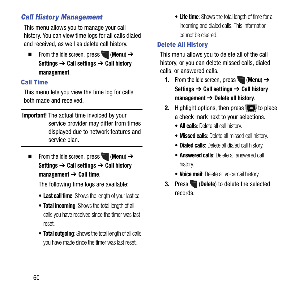 Samsung SGH-T199ZKWTMB User Manual | Page 64 / 106