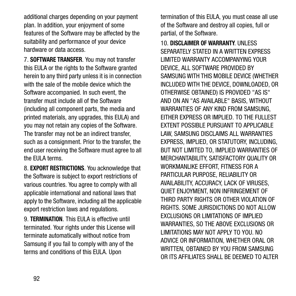 Samsung SGH-T199ZKWTMB User Manual | Page 96 / 106