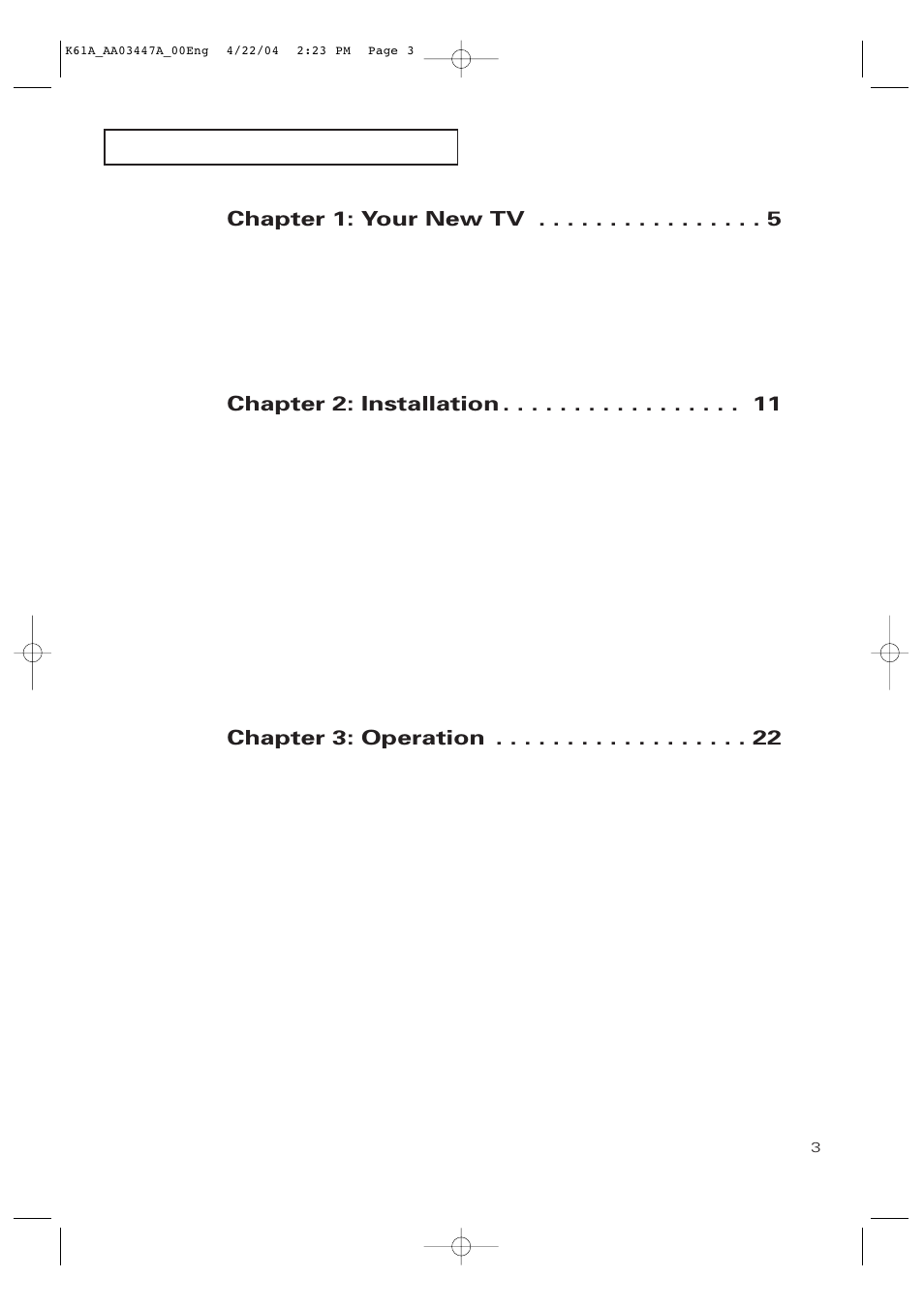 Samsung TXP3264S-XAA User Manual | Page 3 / 68