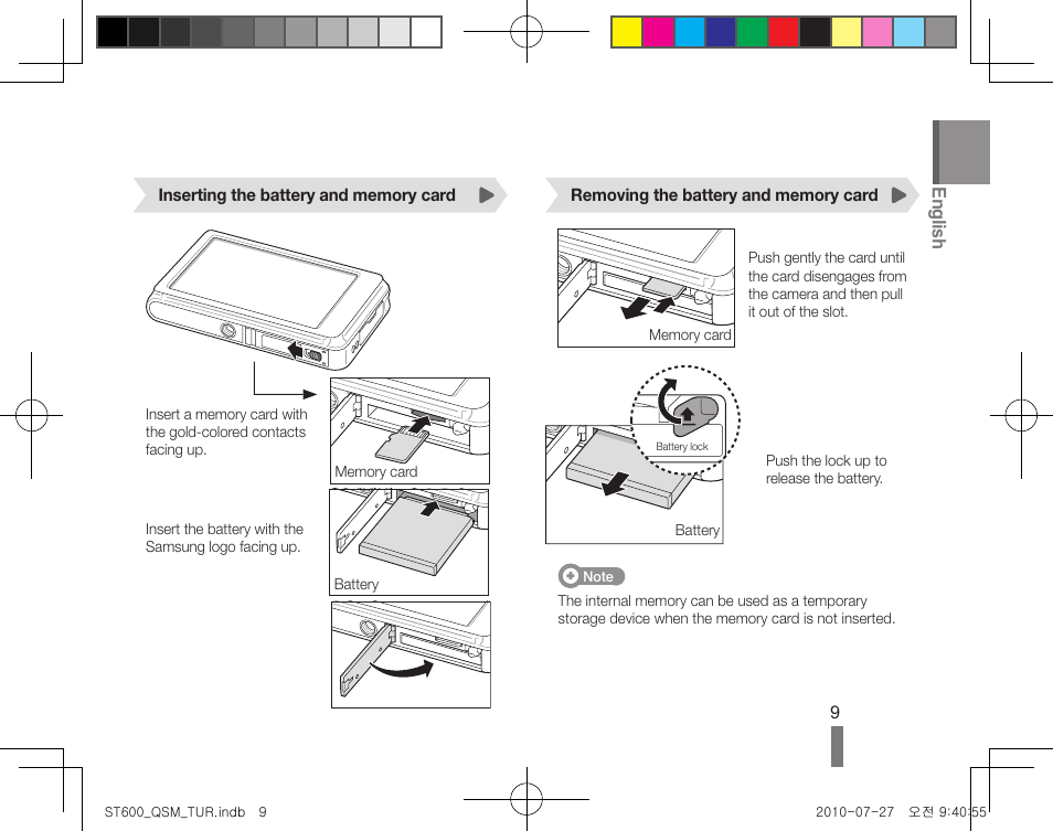 English | Samsung EC-ST600ZBPLUS User Manual | Page 9 / 40