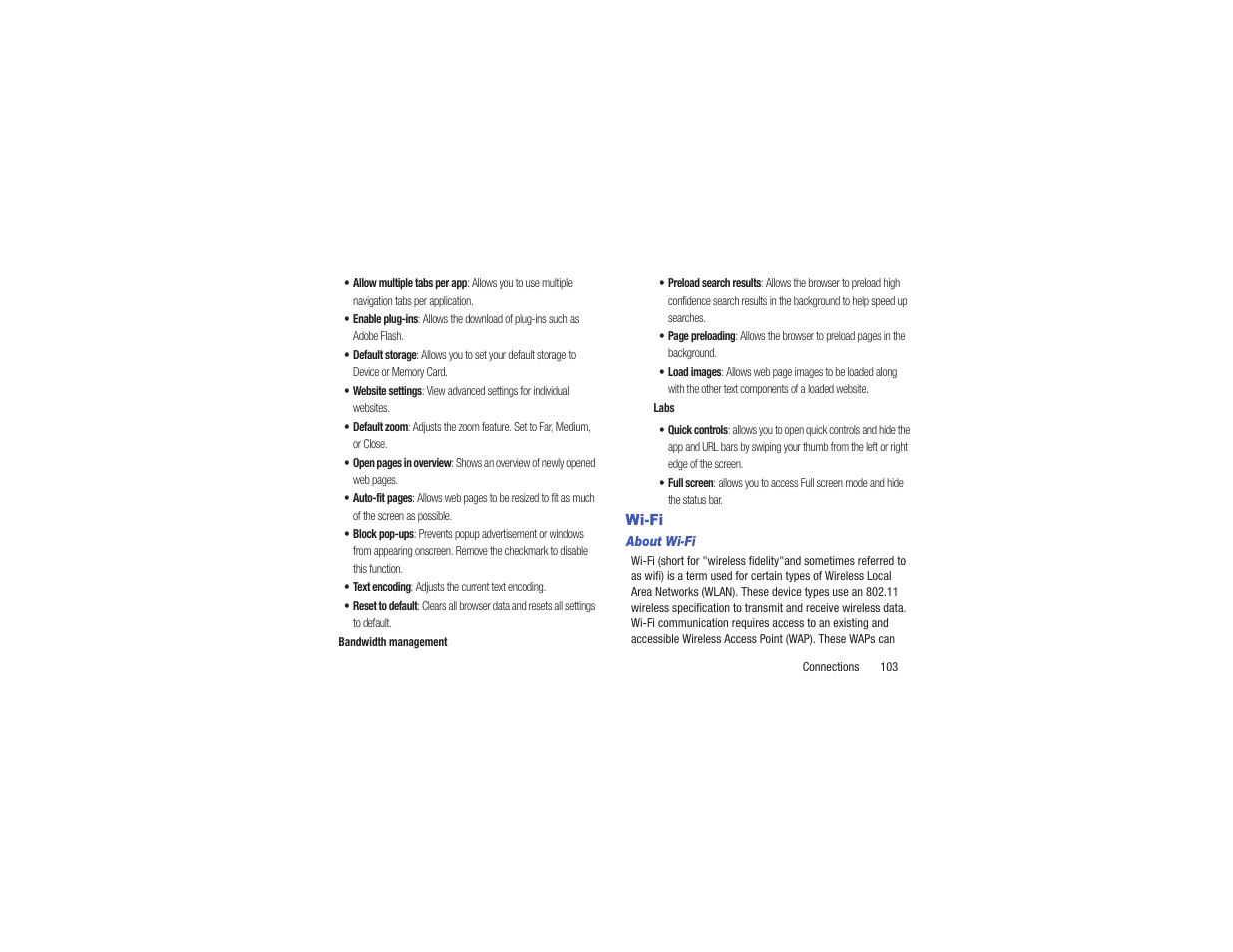 Wi-fi | Samsung EK-GC110ZKAXAR User Manual | Page 107 / 177
