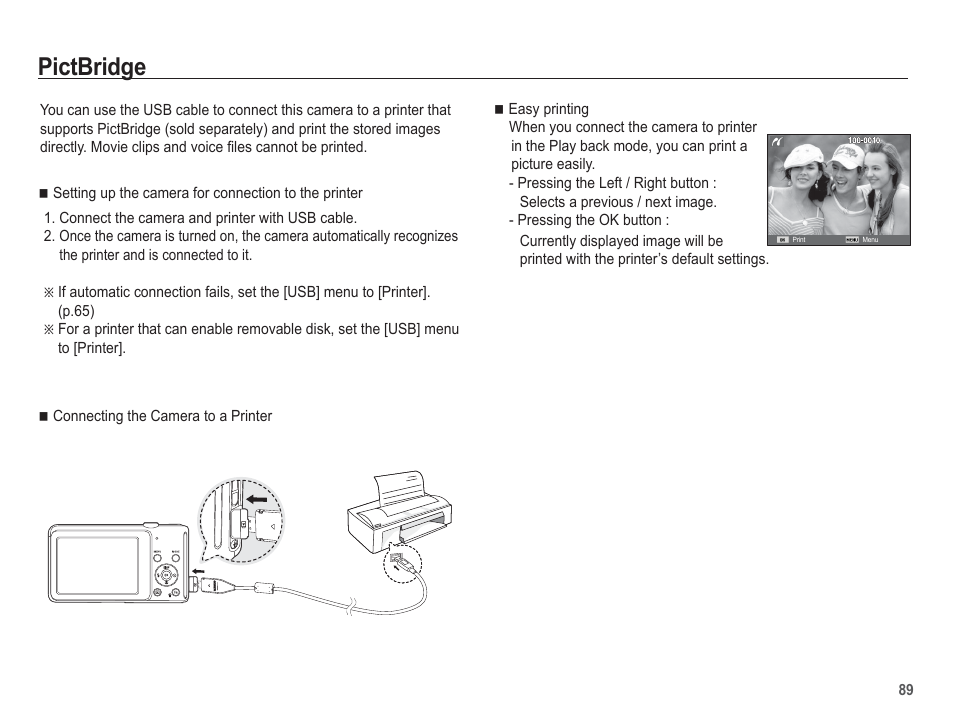 Pictbridge | Samsung EC-TL110ZBPBUS User Manual | Page 90 / 109