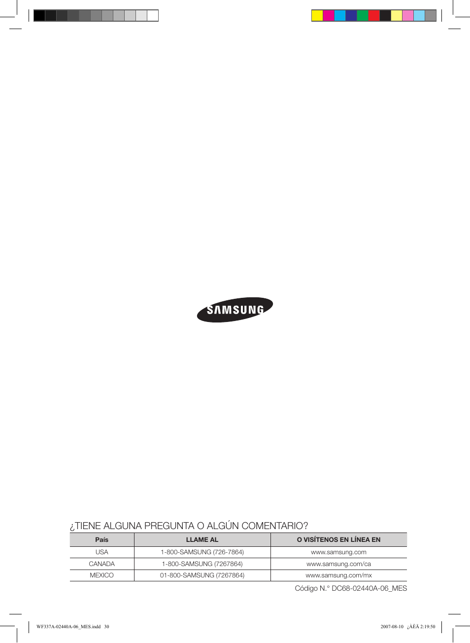 Tiene alguna pregunta o algún comentario | Samsung WF337AAW-XAA User Manual | Page 88 / 88