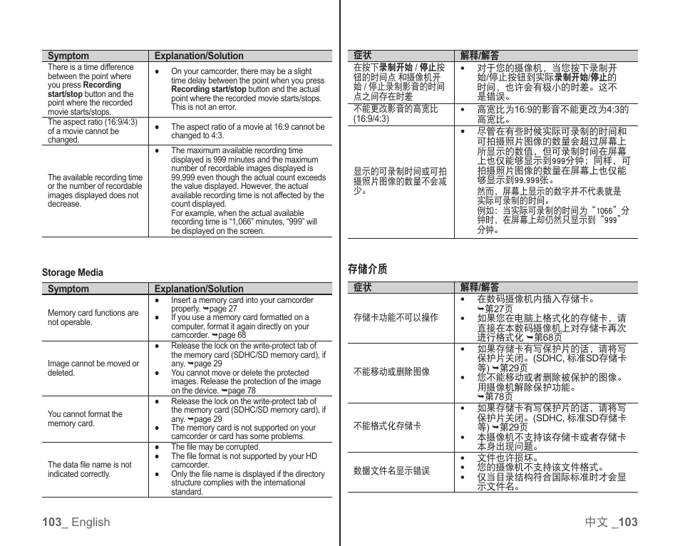 Samsung SC-HMX10C-RCL User Manual | Page 111 / 119