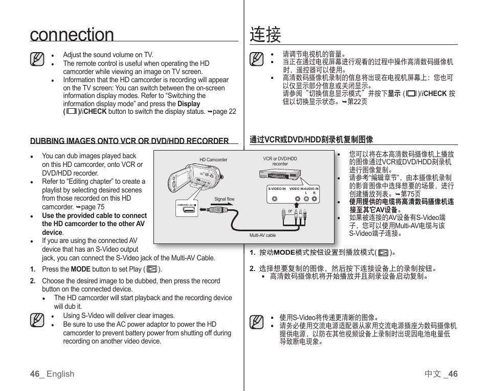 Connection | Samsung SC-HMX10C-RCL User Manual | Page 54 / 119