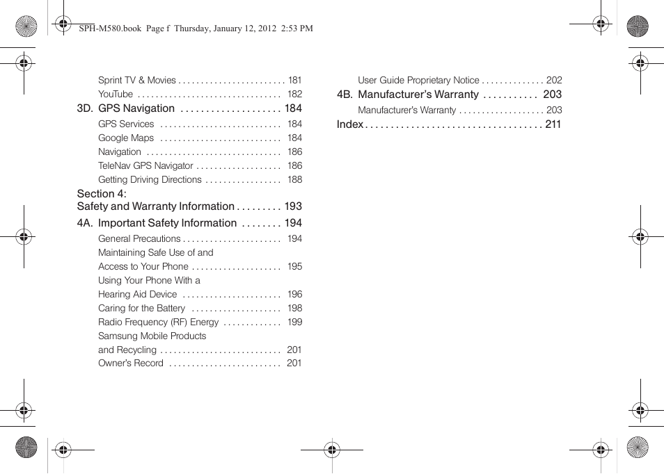 Samsung SPH-M580ZKASPR User Manual | Page 6 / 236