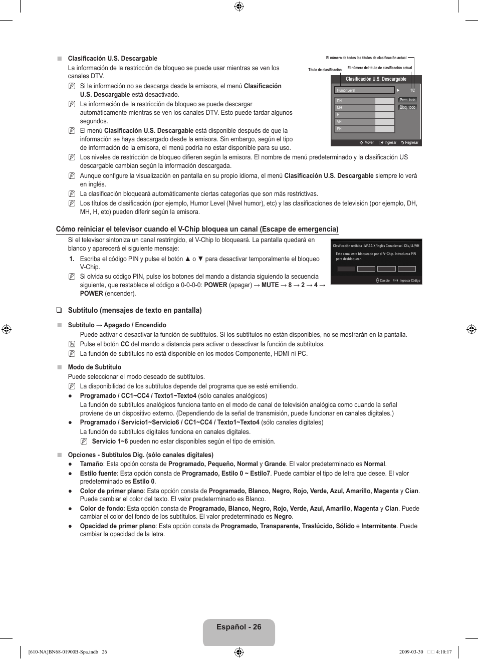 Samsung LN40B610A5FUZA User Manual | Page 100 / 131