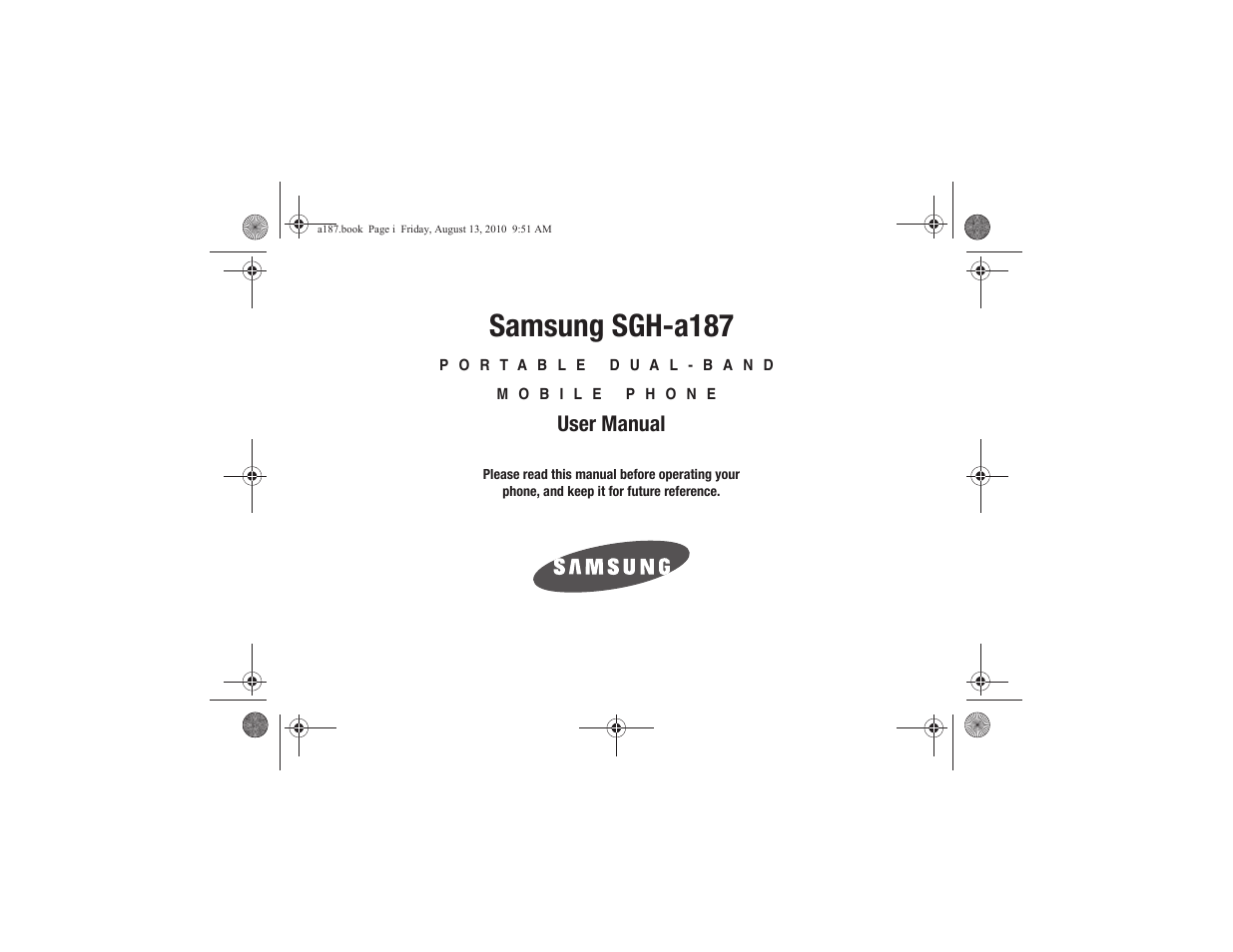 Samsung SGH-A187ZBCATT User Manual | 123 pages