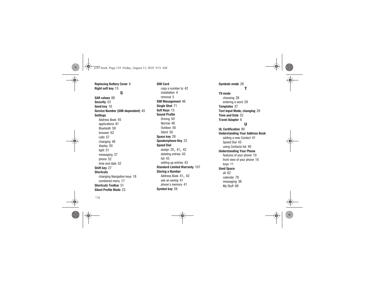 Samsung SGH-A187ZBCATT User Manual | Page 122 / 123