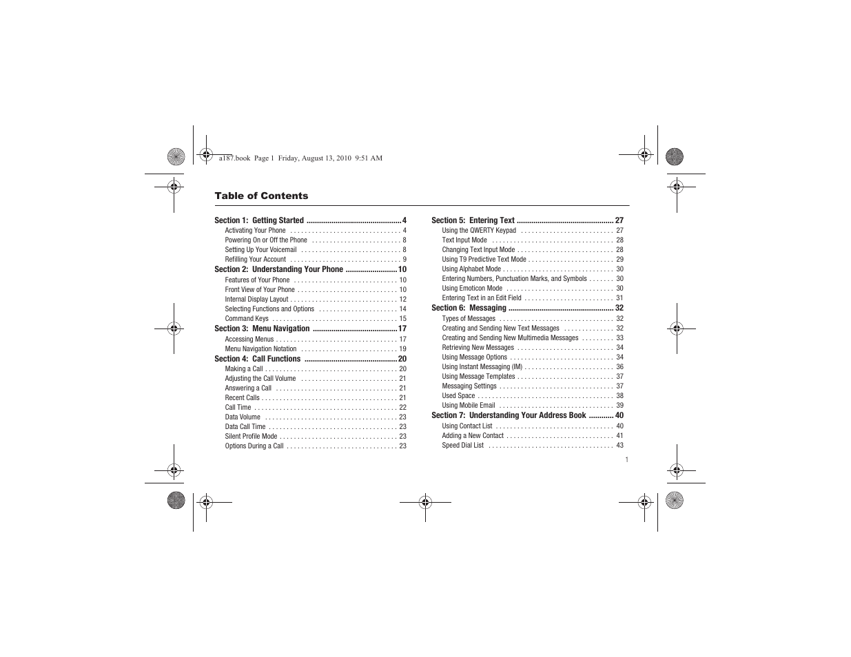 Samsung SGH-A187ZBCATT User Manual | Page 5 / 123