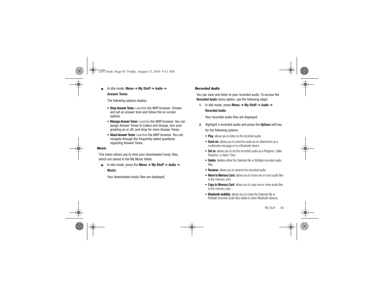 Samsung SGH-A187ZBCATT User Manual | Page 69 / 123