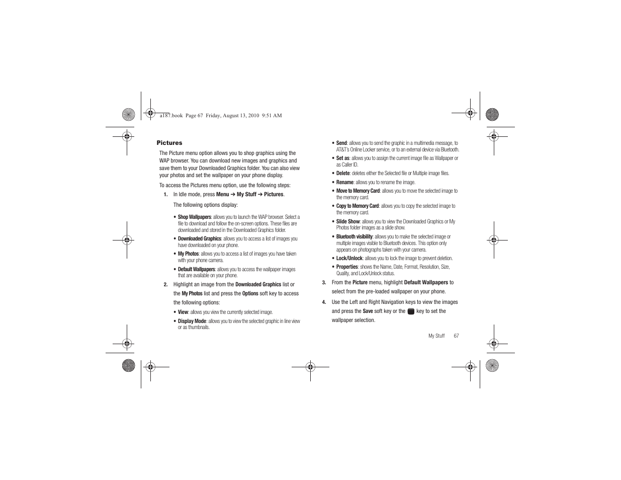 Pictures | Samsung SGH-A187ZBCATT User Manual | Page 71 / 123