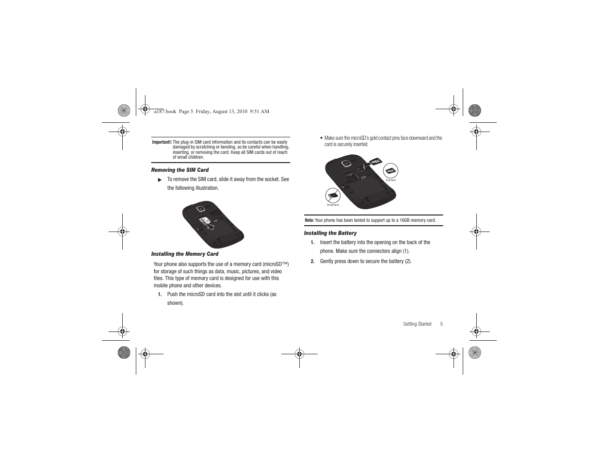 Samsung SGH-A187ZBCATT User Manual | Page 9 / 123