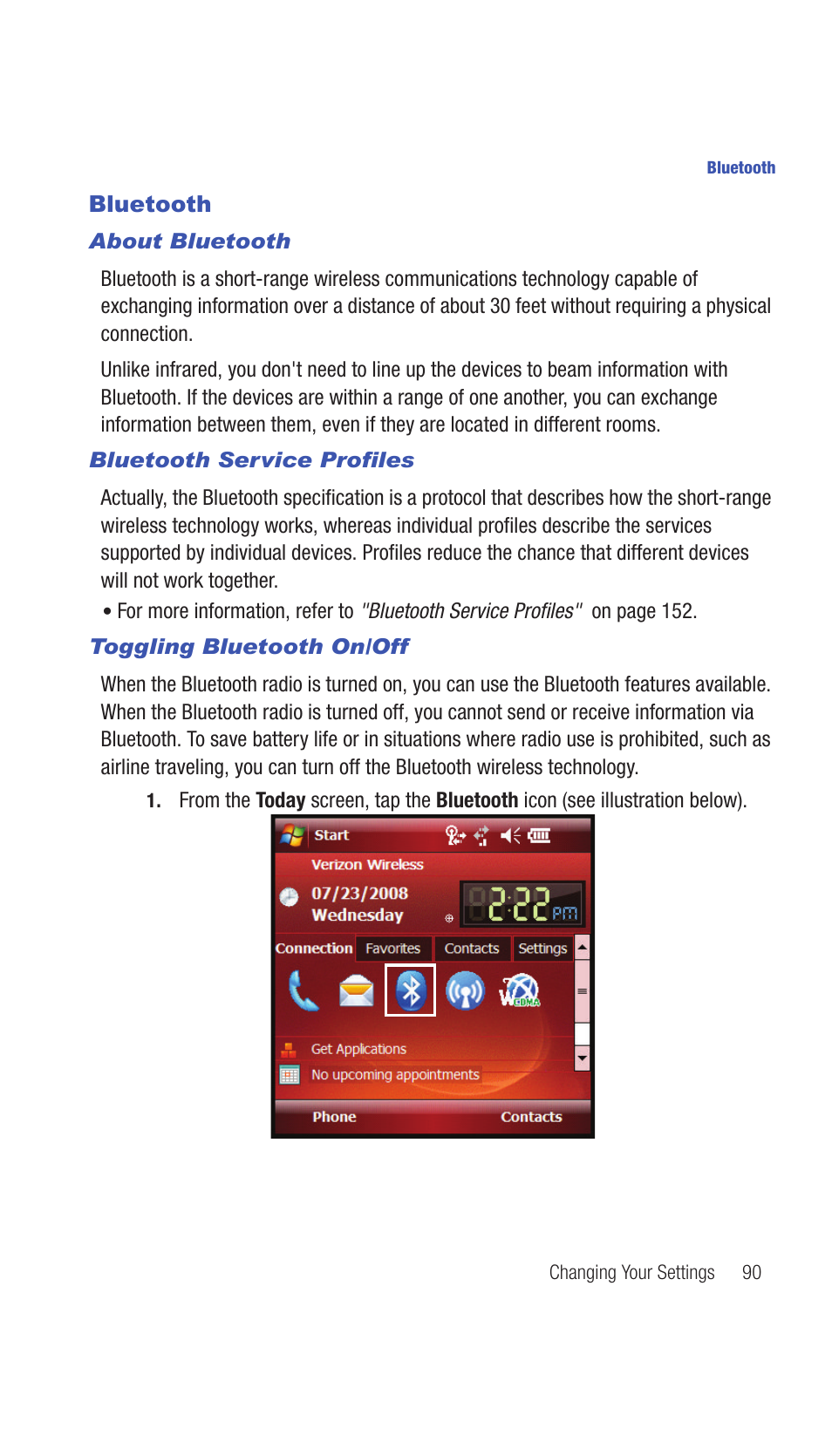 Bluetooth | Samsung SCH-I770HAAVZW User Manual | Page 93 / 203