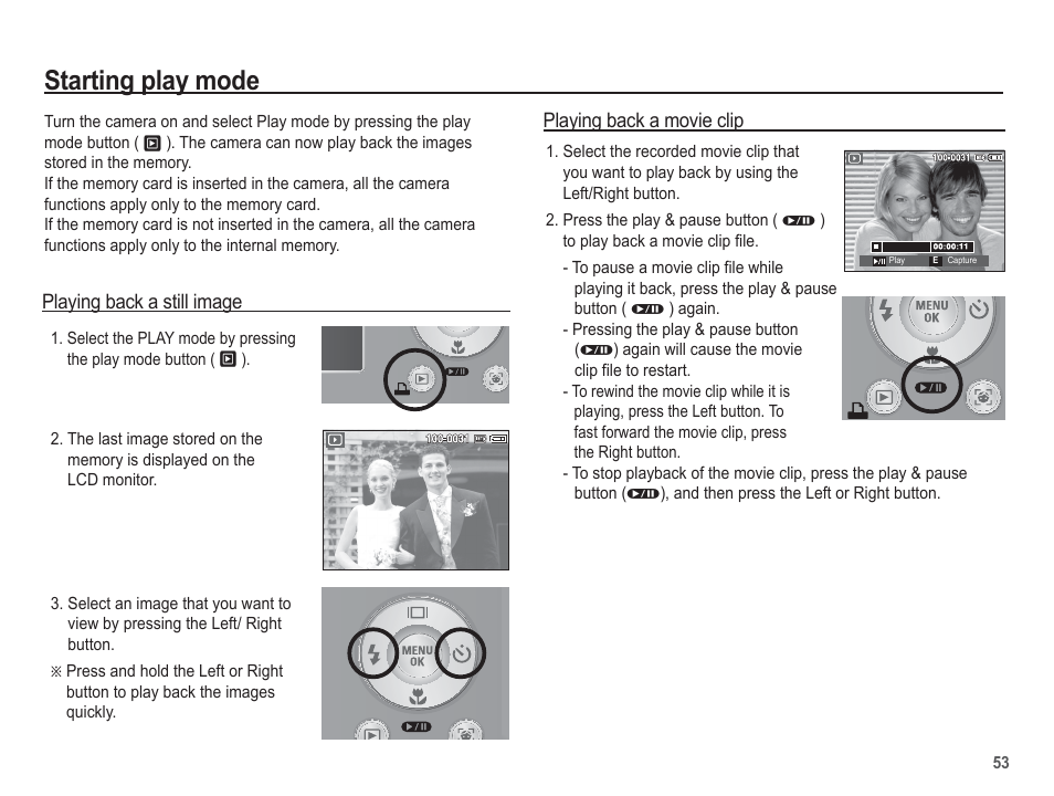 Starting play mode | Samsung EC-BL103RBC-US User Manual | Page 54 / 98