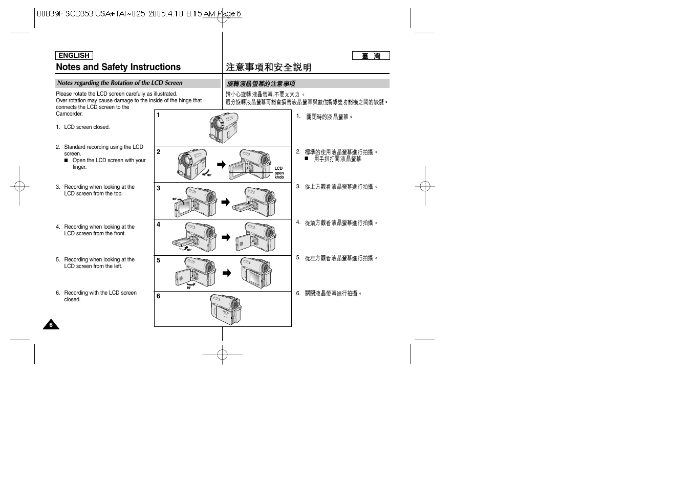 Samsung SC-D353-AFS User Manual | Page 6 / 122