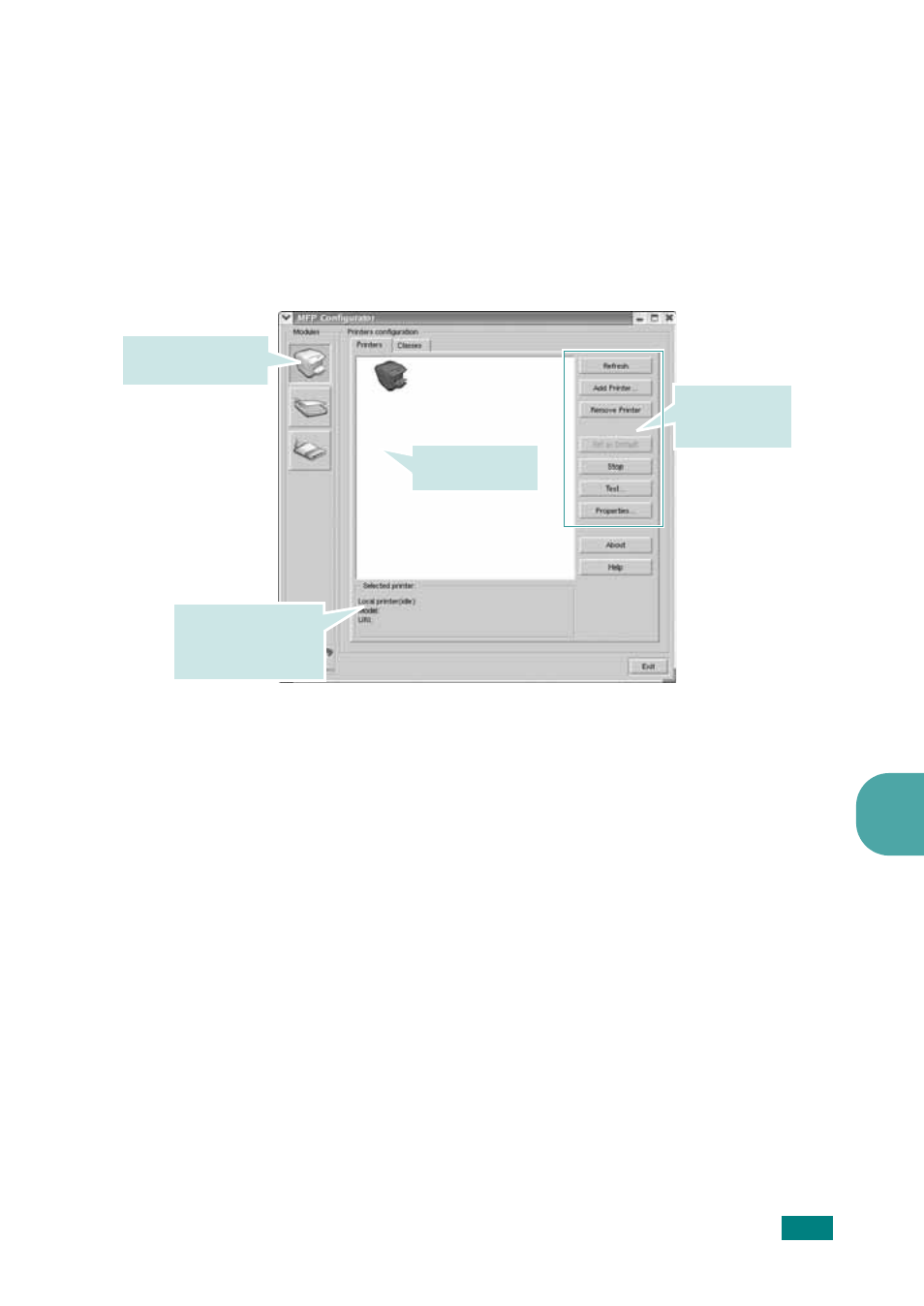 Printers configuration | Samsung SF-565P-XAA User Manual | Page 146 / 212