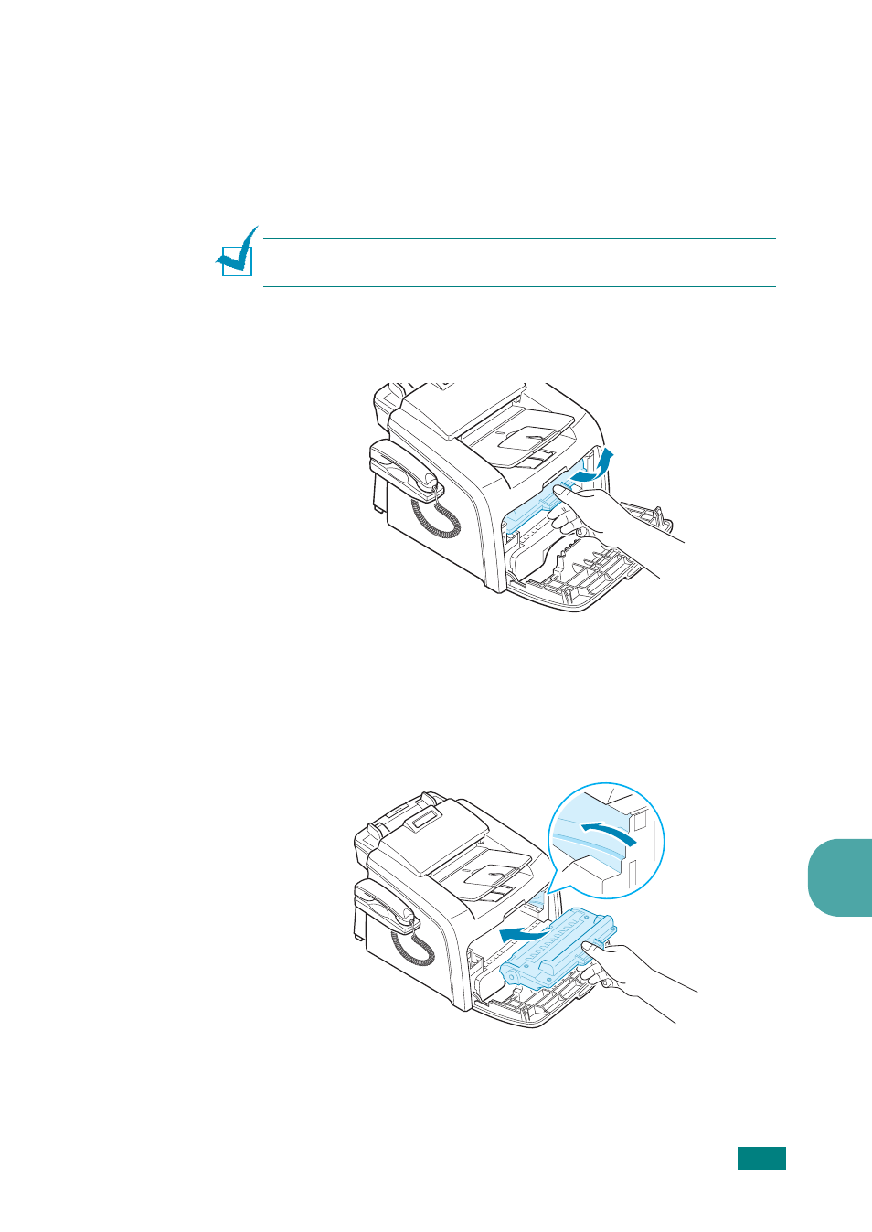 Replacing the toner cartridge | Samsung SF-565P-XAA User Manual | Page 166 / 212