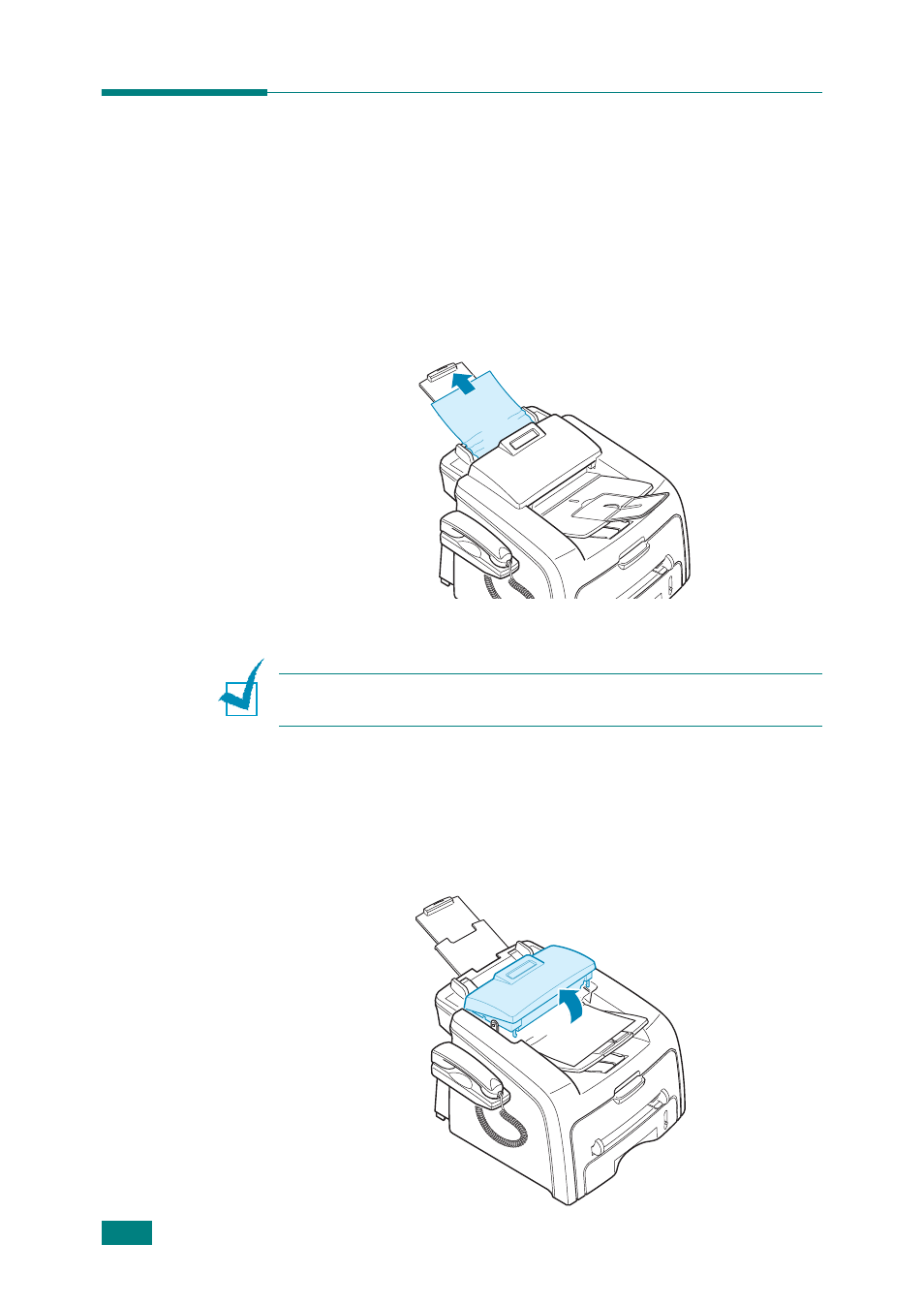 Clearing document jams, Input misfeed, Exit misfeed | Samsung SF-565P-XAA User Manual | Page 173 / 212