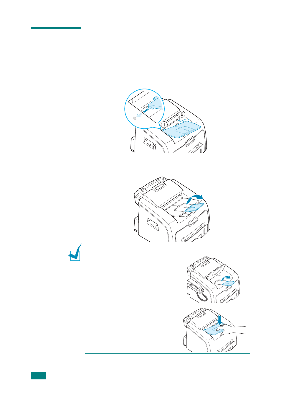 Attaching accessories, Document output support | Samsung SF-565P-XAA User Manual | Page 23 / 212