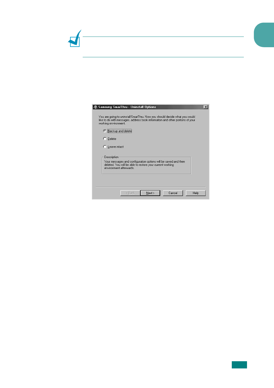 Uninstalling samsung smarthru | Samsung SF-565P-XAA User Manual | Page 44 / 212