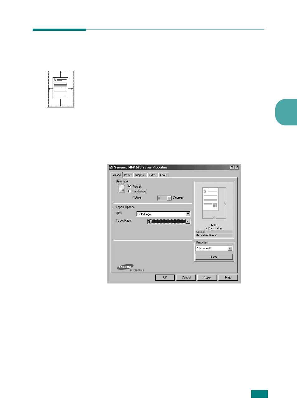 Fitting your document to a selected paper size | Samsung SF-565P-XAA User Manual | Page 78 / 212