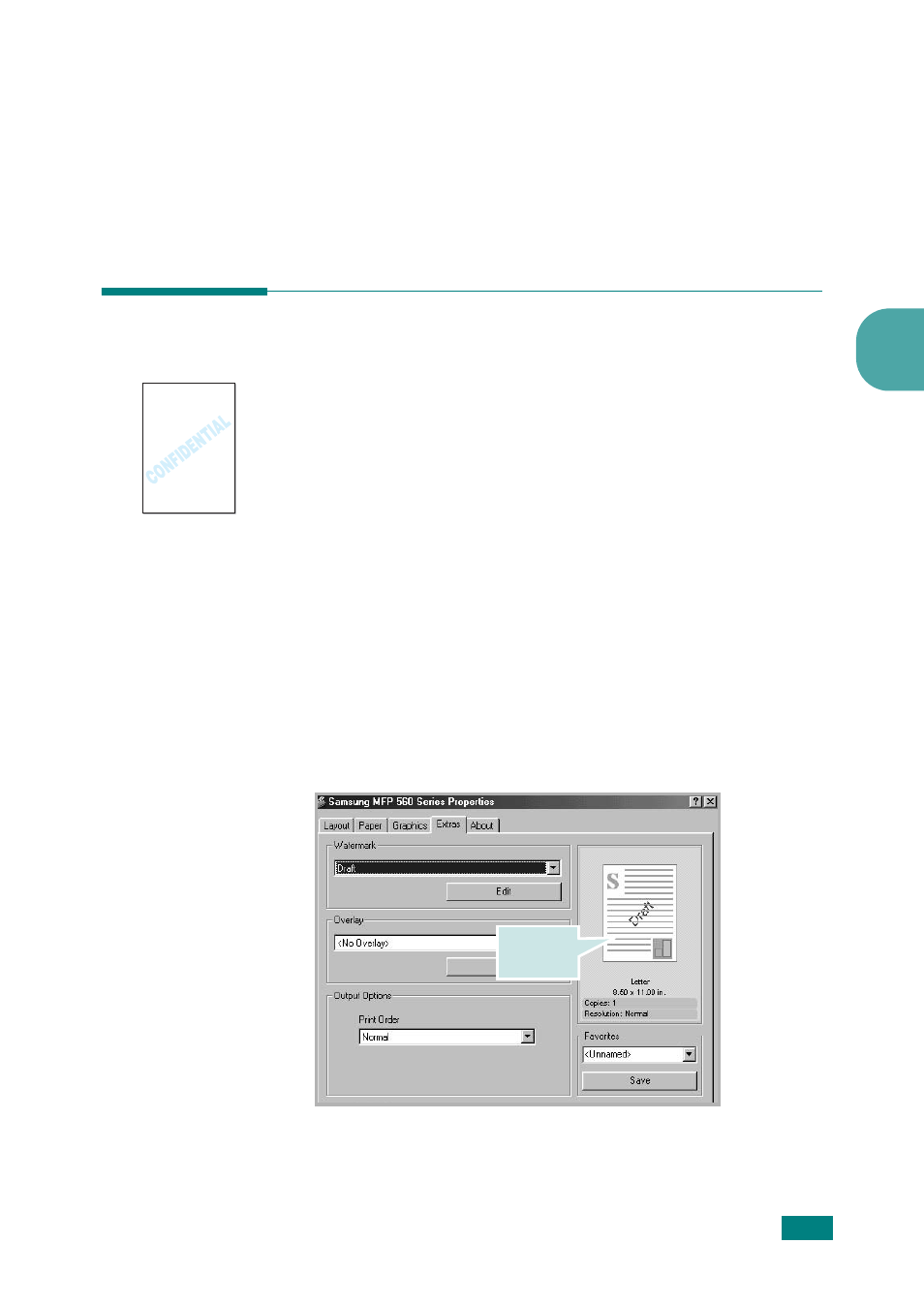 Using watermarks, Using an existing watermark | Samsung SF-565P-XAA User Manual | Page 80 / 212