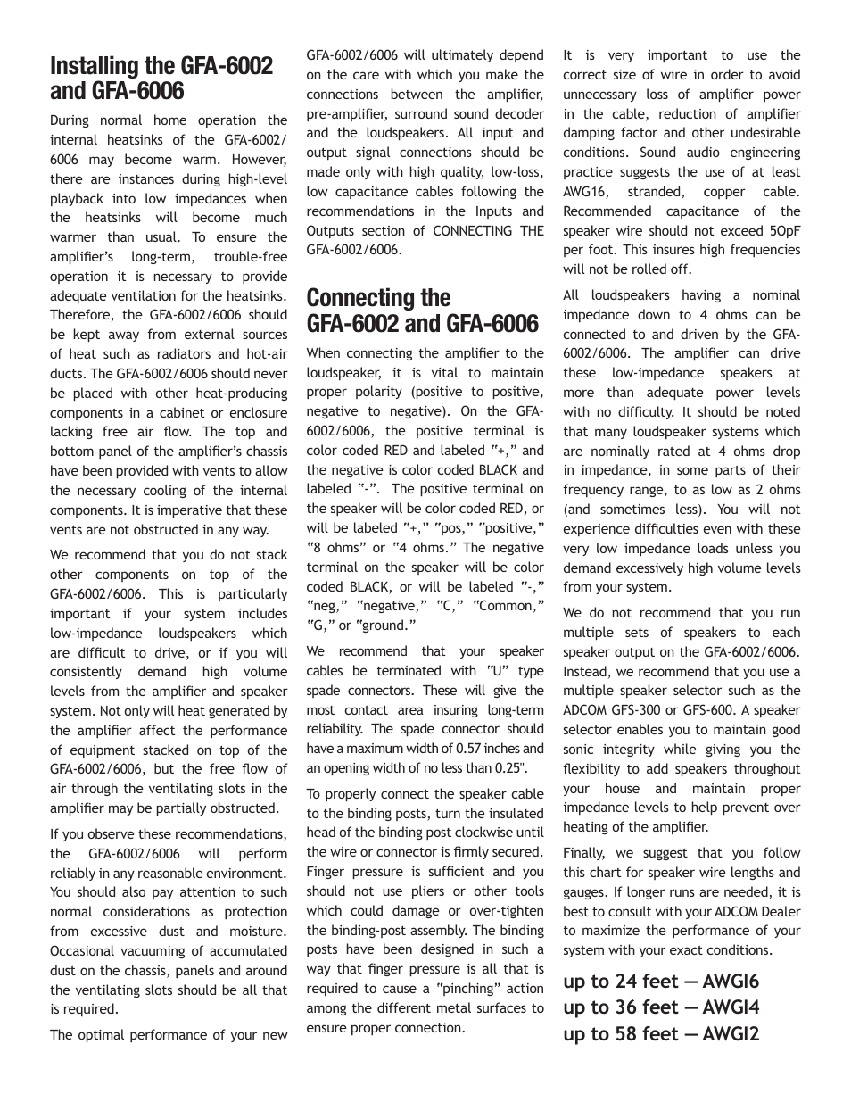 Adcom GFA-6006 User Manual | Page 7 / 16