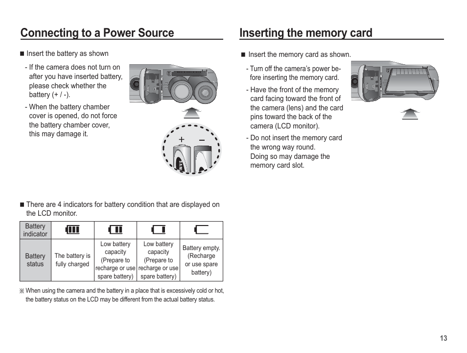 Connecting to a power source | Samsung EC-SL30ZBBA-US User Manual | Page 14 / 98