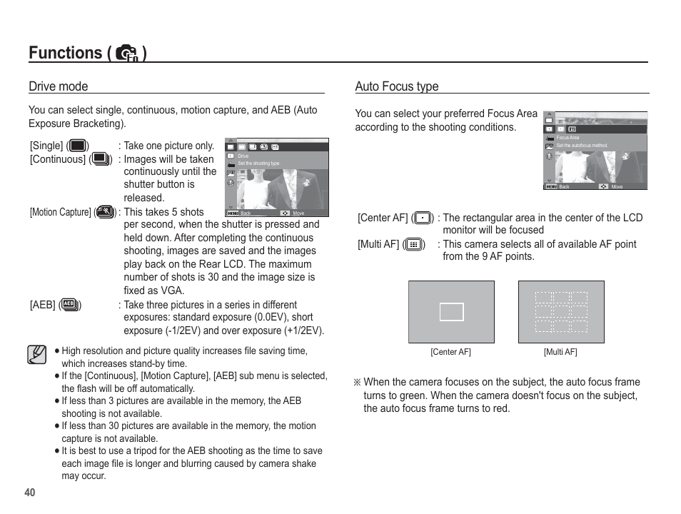 Functions ( ) | Samsung EC-SL30ZBBA-US User Manual | Page 41 / 98