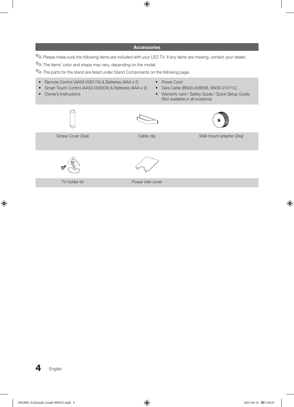 Samsung HG65NB890XFXZA User Manual | Page 4 / 52
