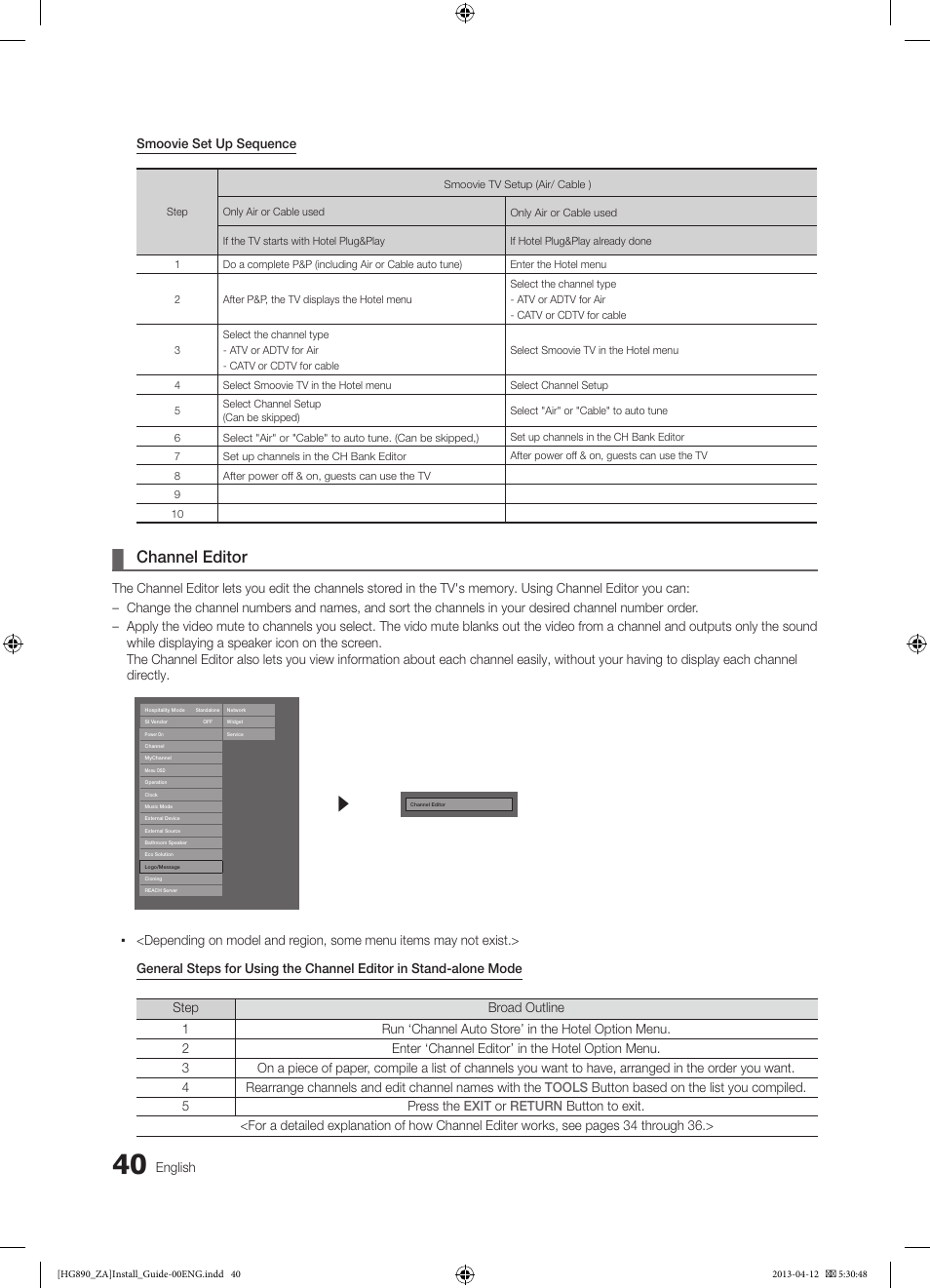 Channel editor | Samsung HG65NB890XFXZA User Manual | Page 40 / 52