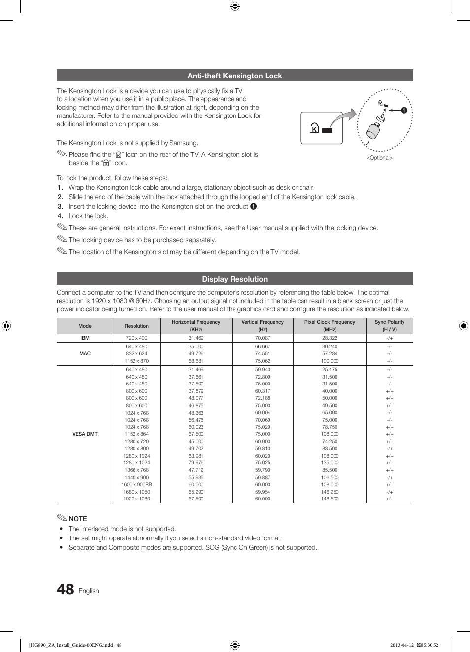 Samsung HG65NB890XFXZA User Manual | Page 48 / 52