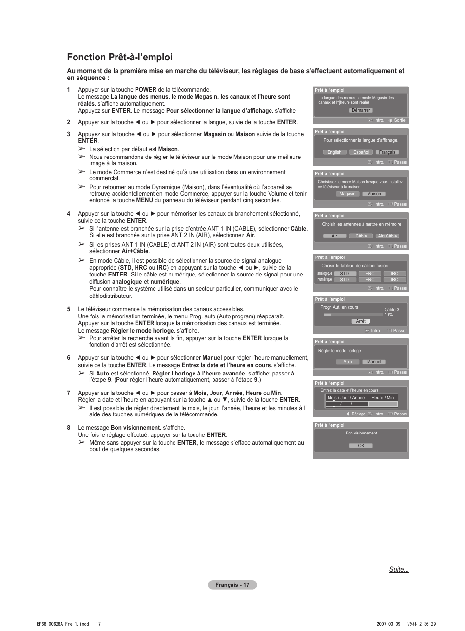 Fonction prêt-à-l’emploi | Samsung HLT5087SAX-XAA User Manual | Page 100 / 236