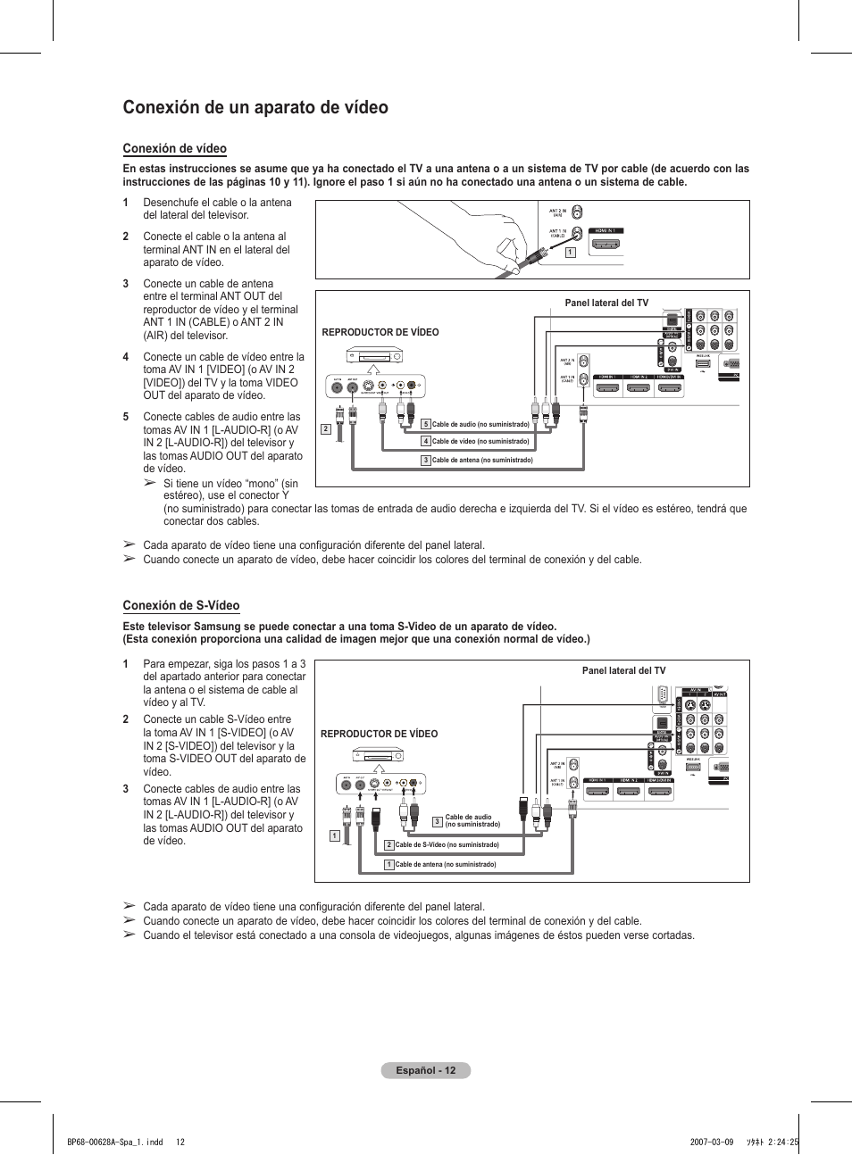 Conexión de un aparato de vídeo | Samsung HLT5087SAX-XAA User Manual | Page 171 / 236