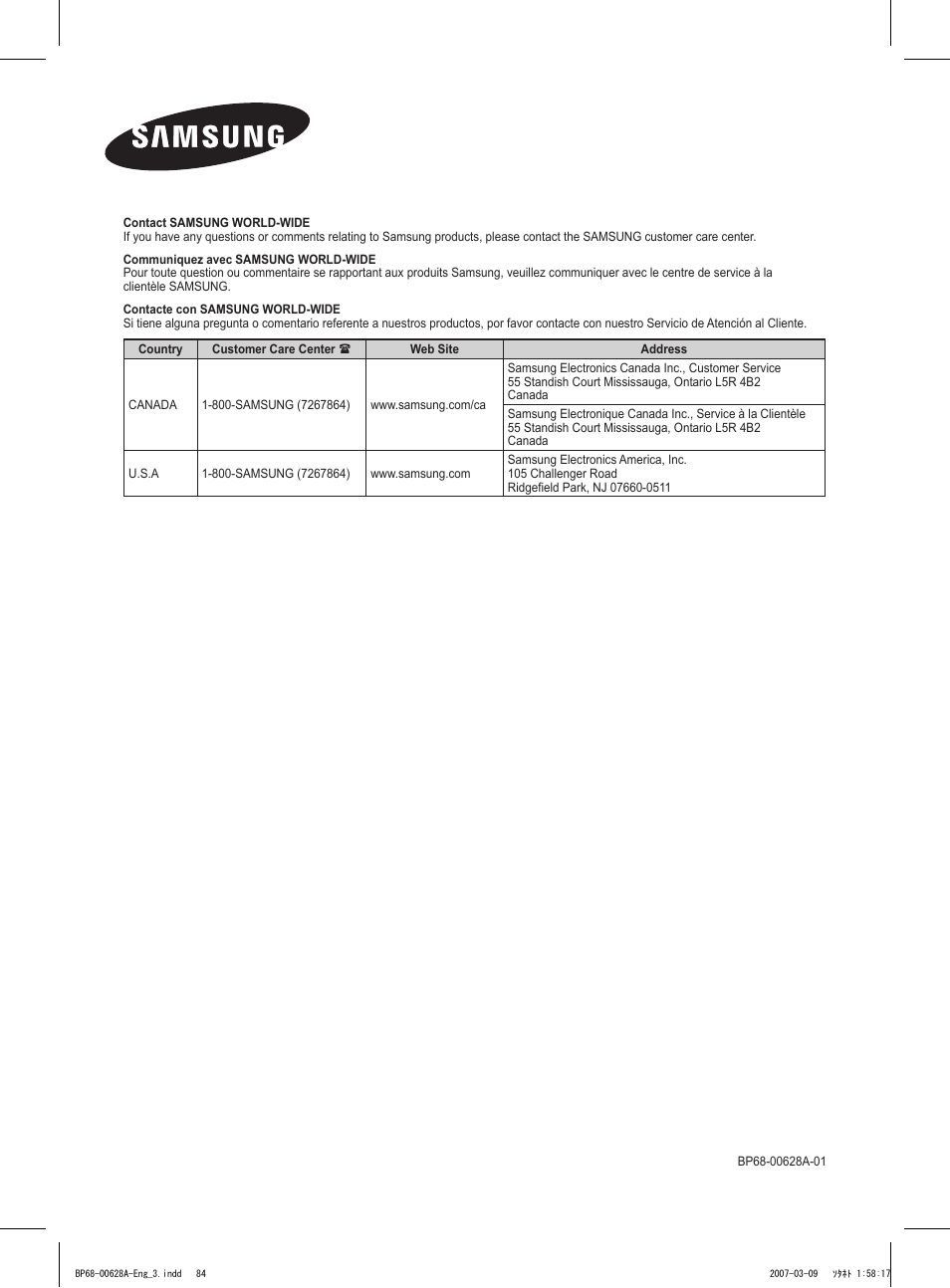Samsung HLT5087SAX-XAA User Manual | Page 236 / 236