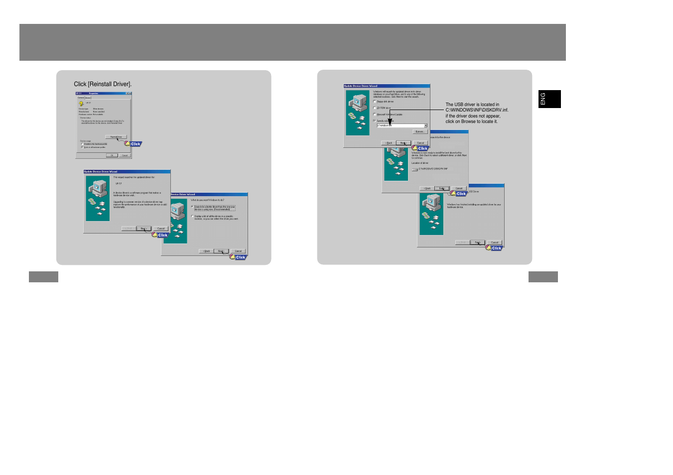 Manual installation of the usb driver | Samsung YP-T7Z-XAA User Manual | Page 11 / 40