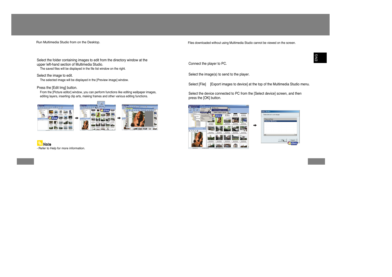 Using multimedia studio | Samsung YP-T7Z-XAA User Manual | Page 18 / 40