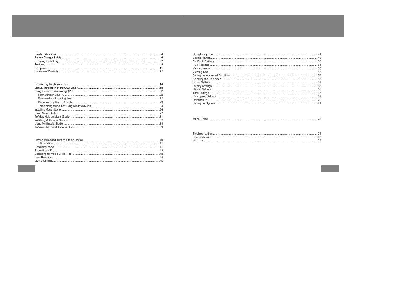 Samsung YP-T7Z-XAA User Manual | Page 2 / 40