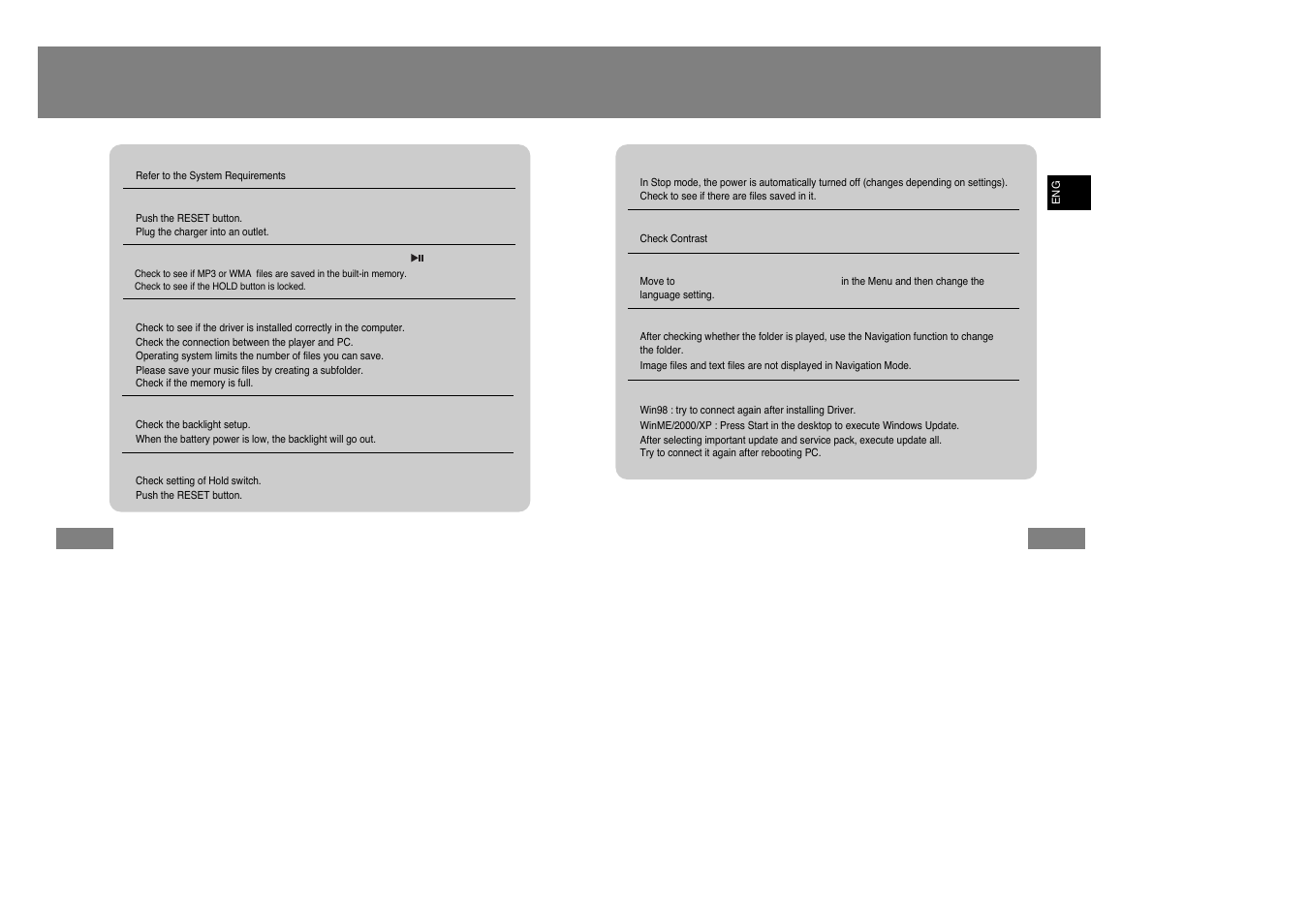 Customer support, Troubleshooting | Samsung YP-T7Z-XAA User Manual | Page 38 / 40