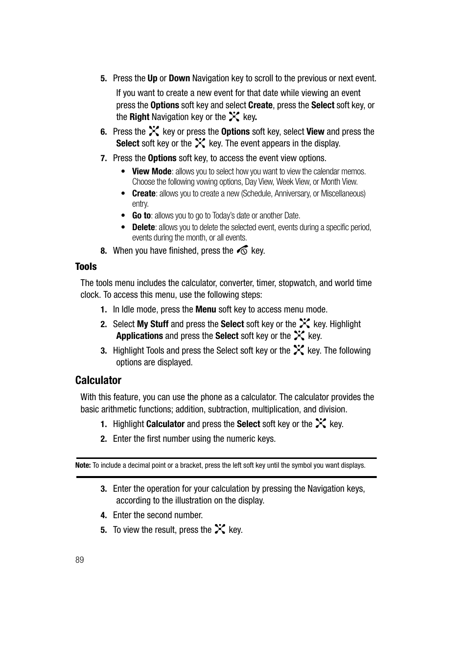 Calculator | Samsung SGH-D347ZSACIN User Manual | Page 92 / 139