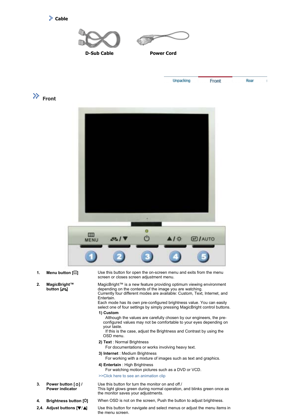 Front | Samsung GS17CSSS User Manual | Page 10 / 79