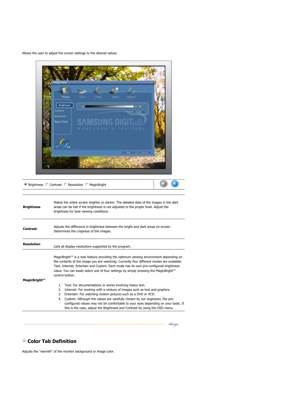 Color tab definition | Samsung GS17CSSS User Manual | Page 38 / 79