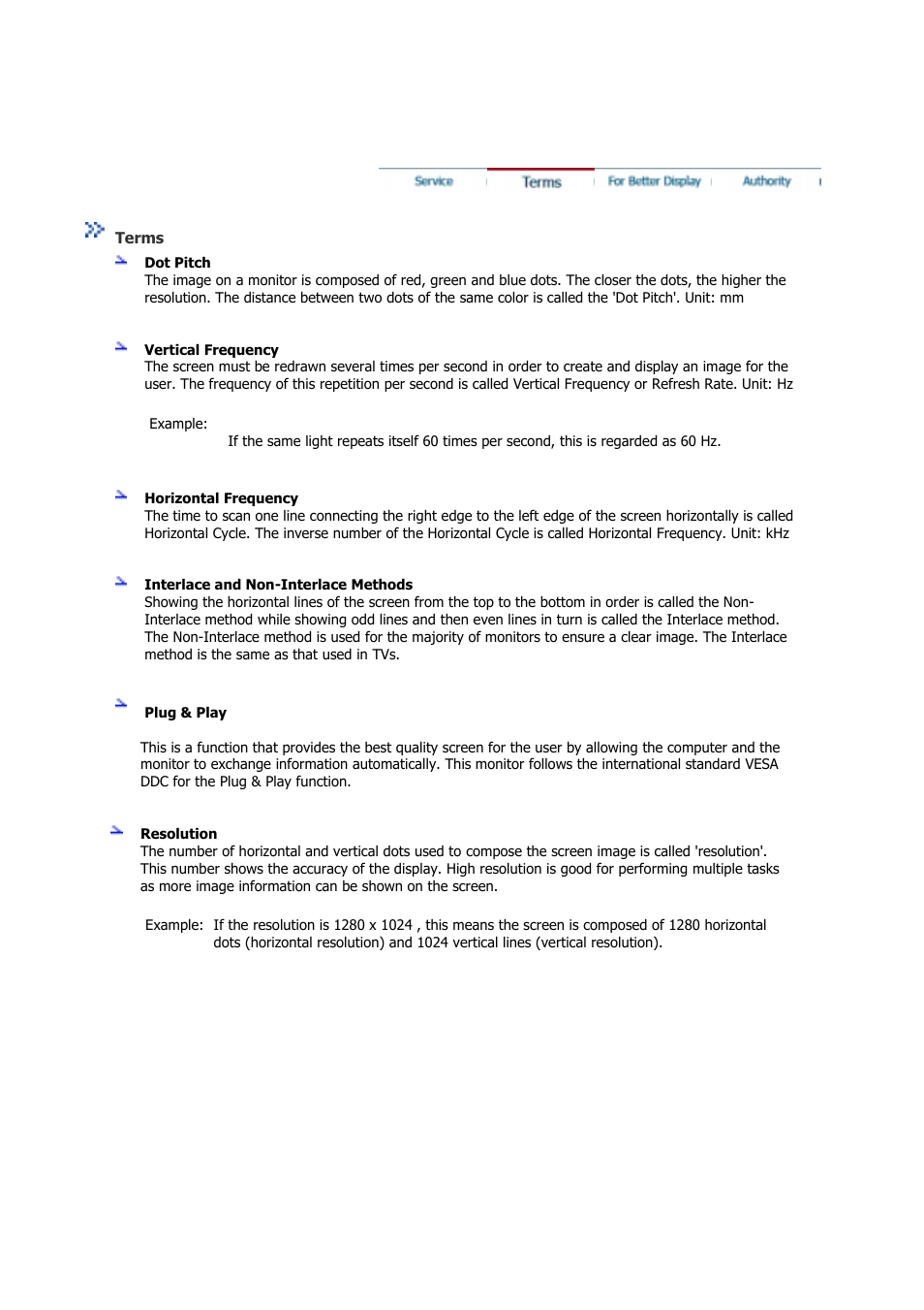 Terms | Samsung GS17CSSS User Manual | Page 69 / 79