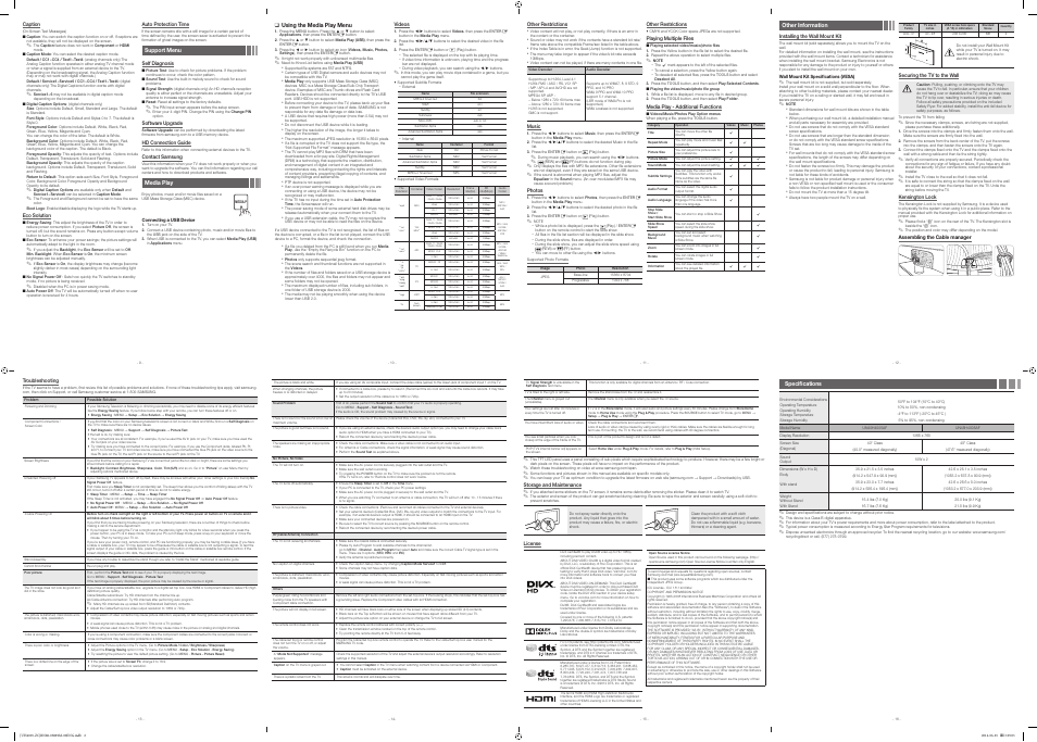 Samsung UN48H4005AFXZA User Manual | Page 2 / 2