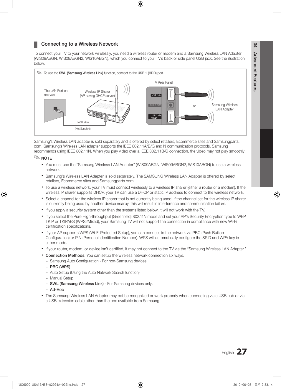Samsung UN46C6900VFXZA User Manual | Page 27 / 60